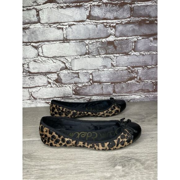 Sam Edelman Calypso Quilted Leopard Ballet Flats Shoes Women 8M US - Picture 8 of 16